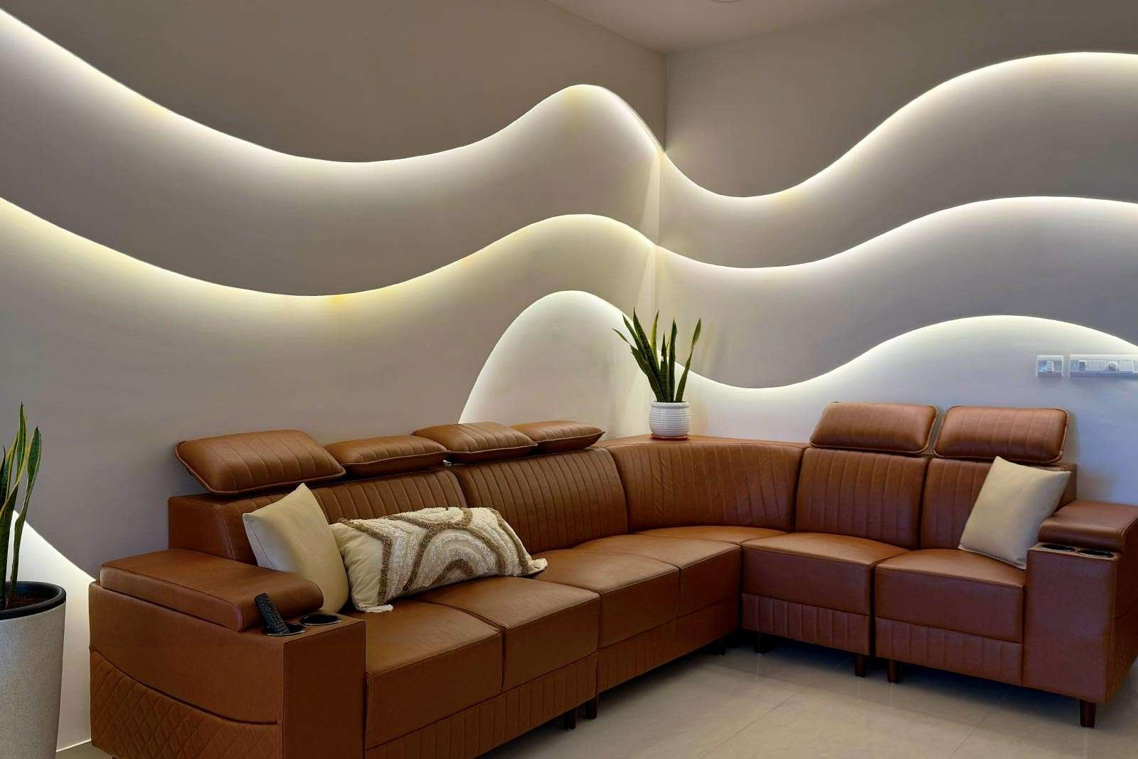 Modern luxury living room in Hyderabad