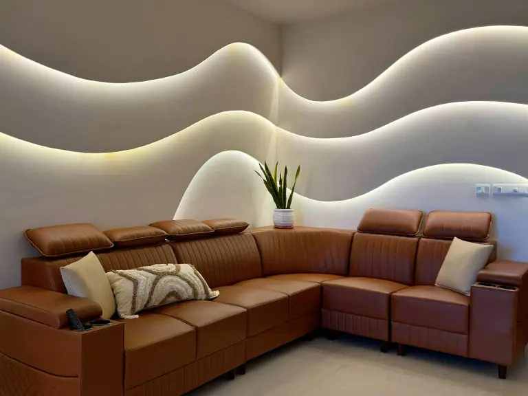 Modern luxury living room in Hyderabad